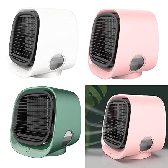 Generic Portable Air Cooler Fan Desktop Cooling Air Conditioner Humidifier Green